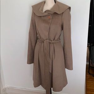Rebecca Taylor camel wrap coat